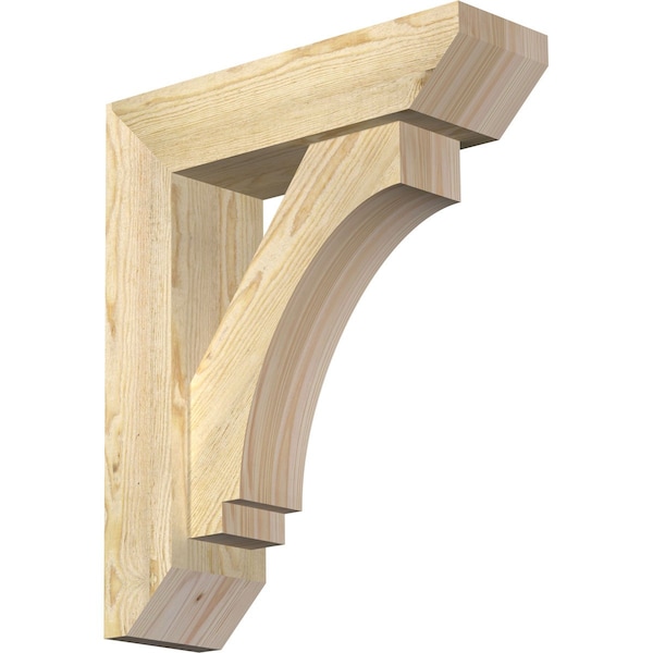 Ekena Millwork Imperial Slat Rough Sawn Bracket w/ Offset Brace, Douglas Fir, 6"W x 20"D x 24"H BKT0604X20X24IMP06RDF - main